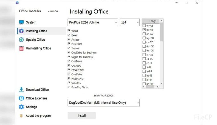 Office Installer by Ratiborus Download (Latest 2024) - FileCP
